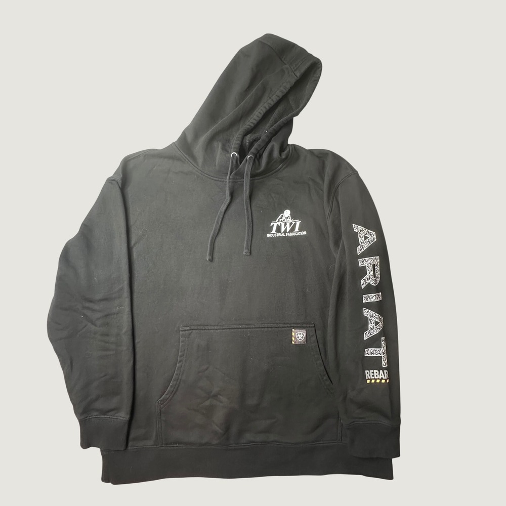 Ariat Hoodie Mens XL Rebar Roughneck Pullover Black TWI Industrial Fabrication